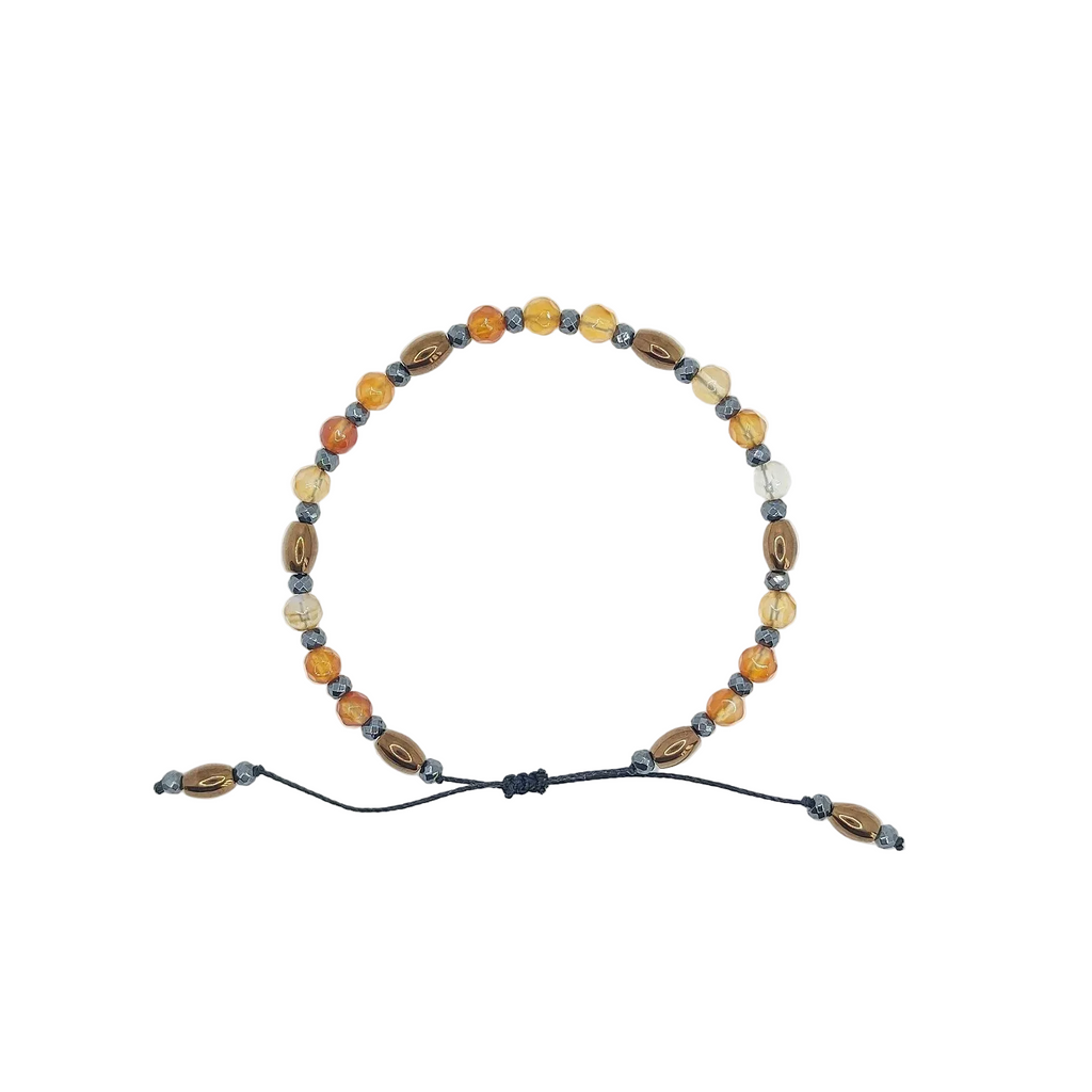 Bransoletka z karneolu i hematytu