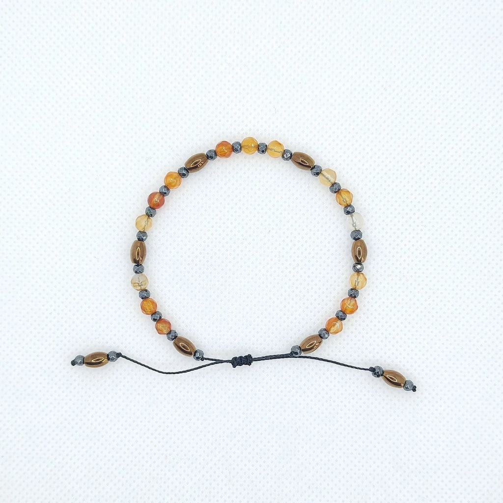 Bransoletka z karneolu i hematytu