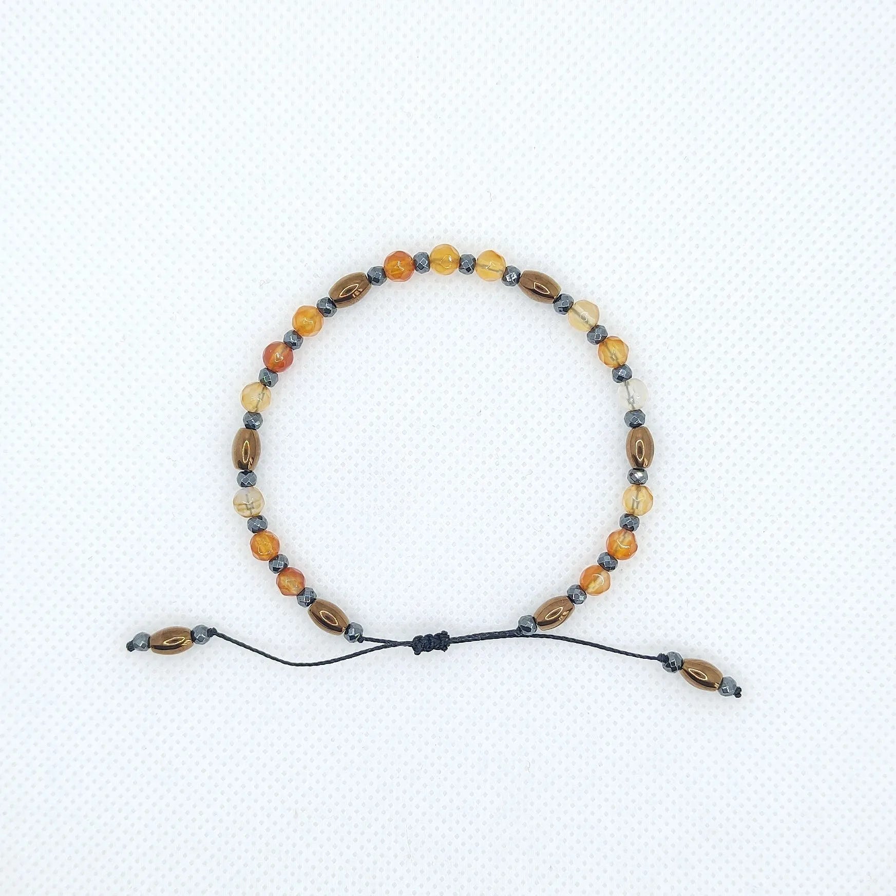 Bransoletka z karneolu i hematytu