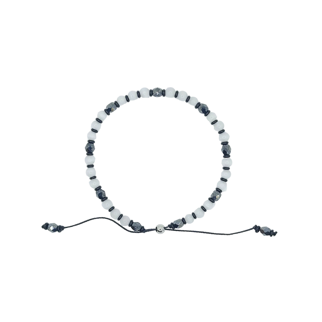 Bransoletka z białego kociego oka