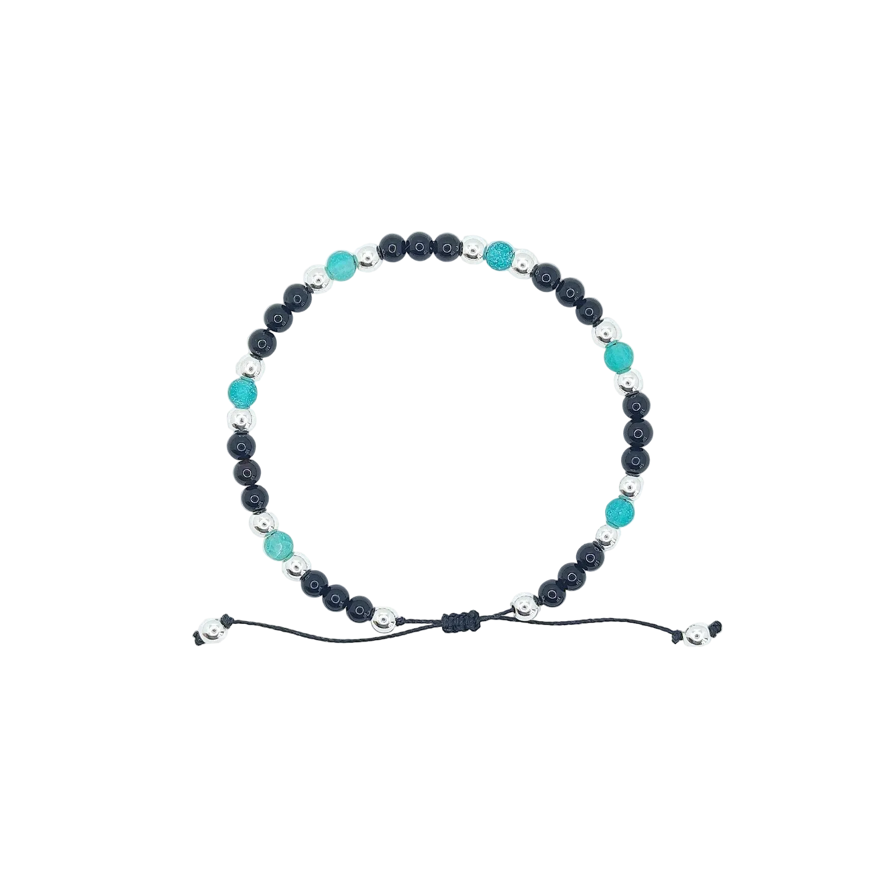 Bransoletka z onyksu i agatu trawionego