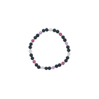 Bransoletka z lawy wulkanicznej, turmalinu i ametystu