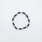 Bransoletka z lawy wulkanicznej, turmalinu i ametystu