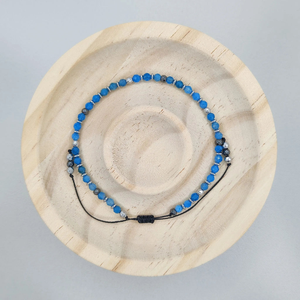 Bransoletka z apatytu i hematytu