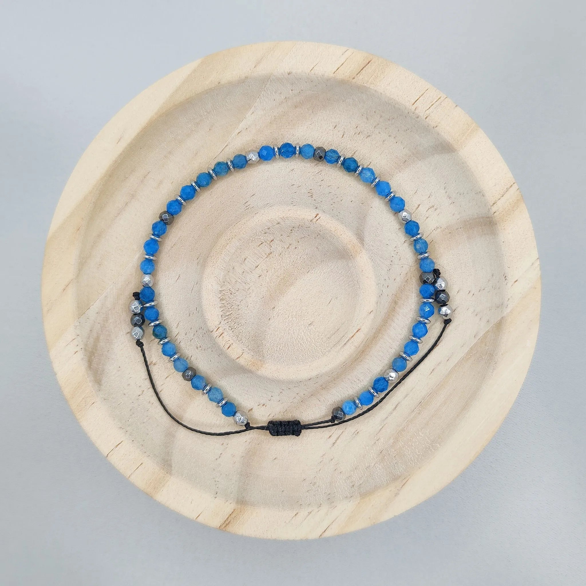 Bransoletka z apatytu i hematytu