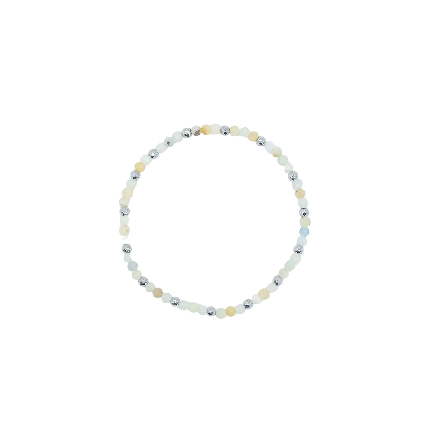 Bransoletka z amazonitu i hematytu