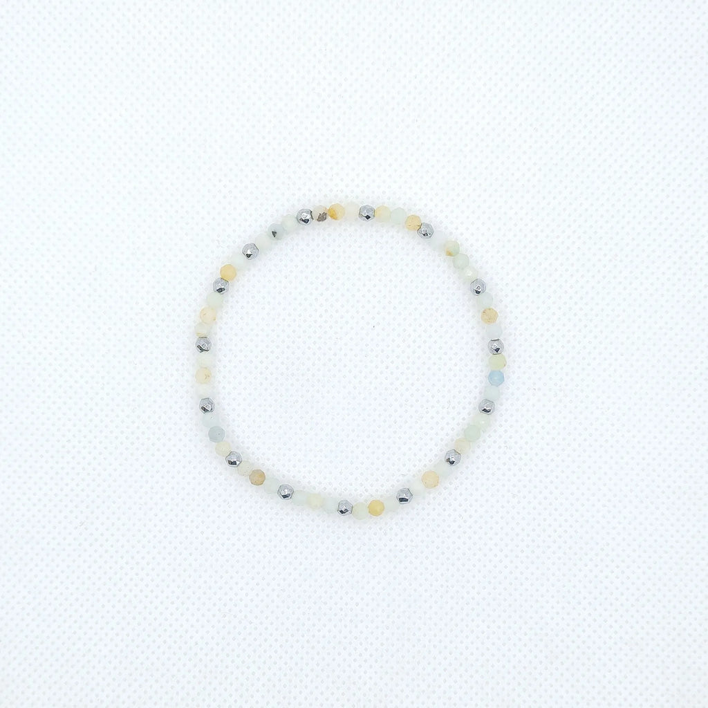 Bransoletka z amazonitu i hematytu