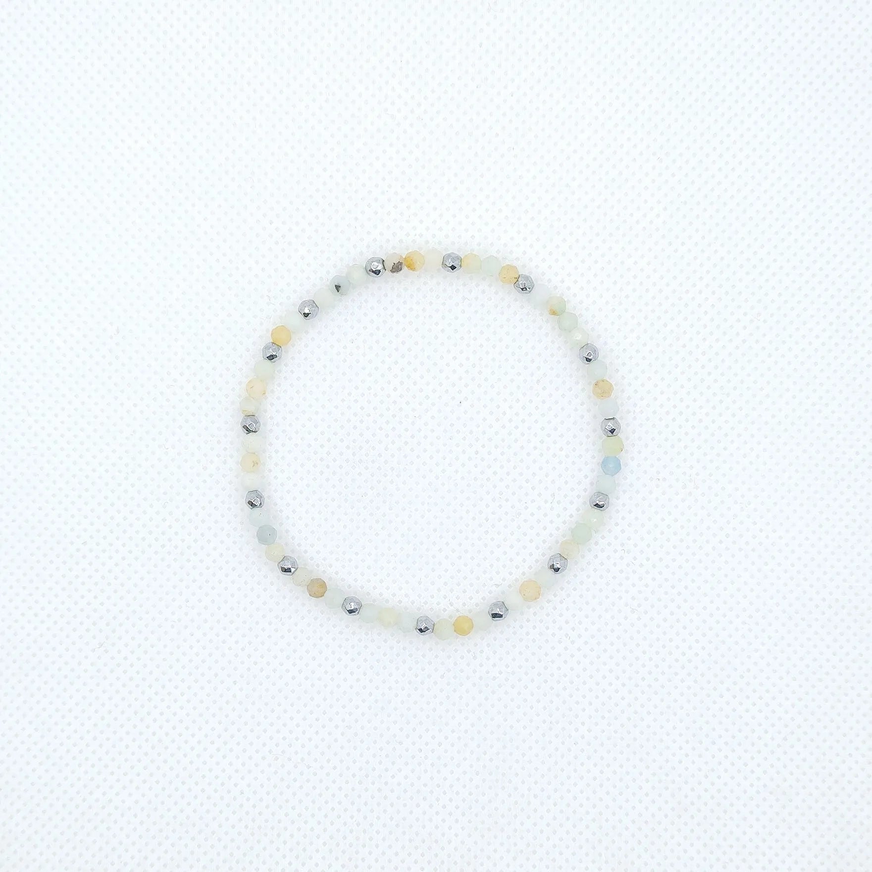 Bransoletka z amazonitu i hematytu