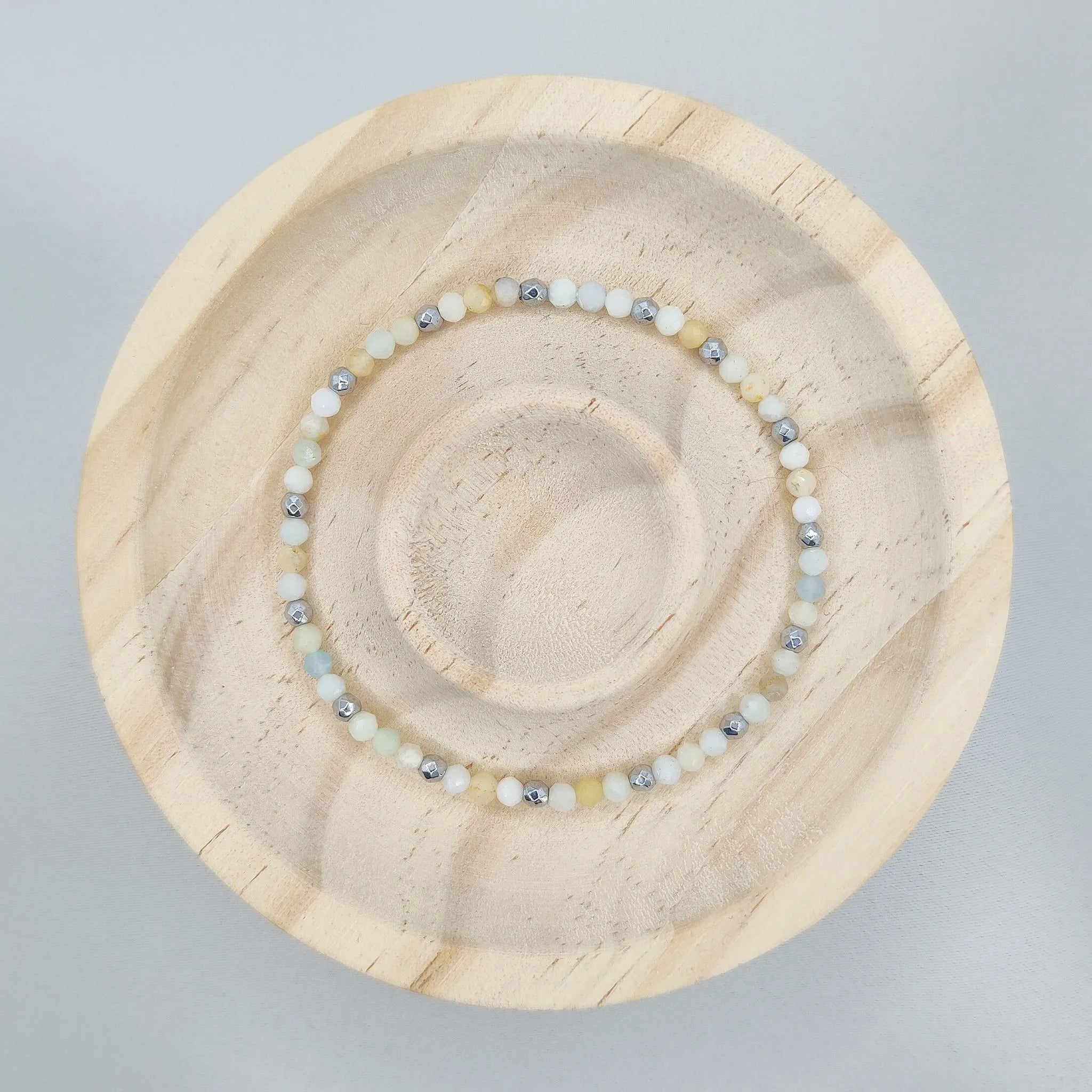 Bransoletka z amazonitu i hematytu