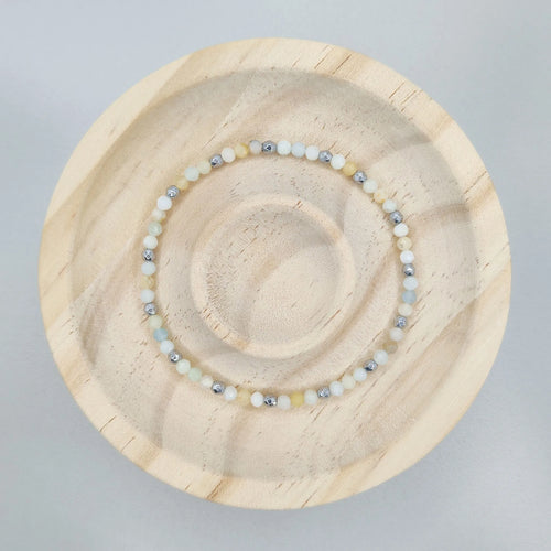 Bransoletka z amazonitu i hematytu