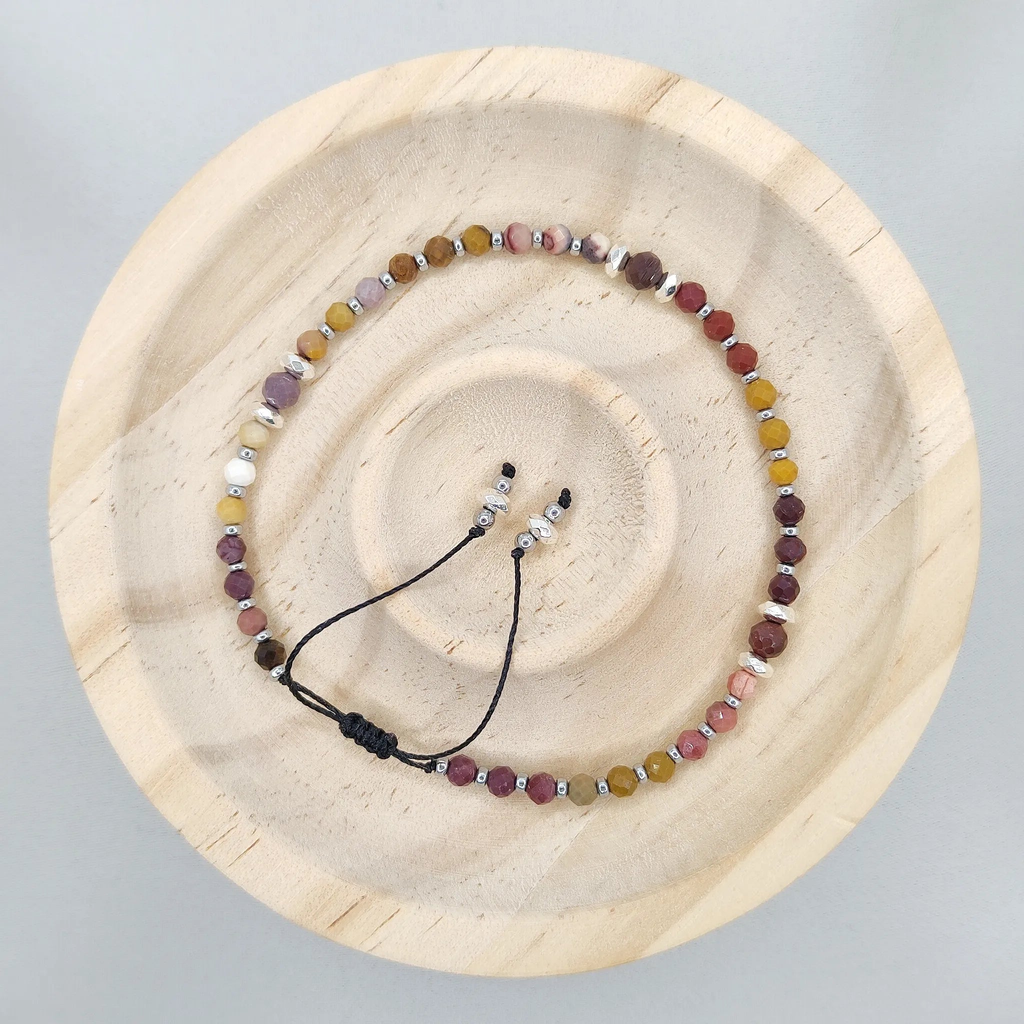 Bransoletka z jaspisu mokait