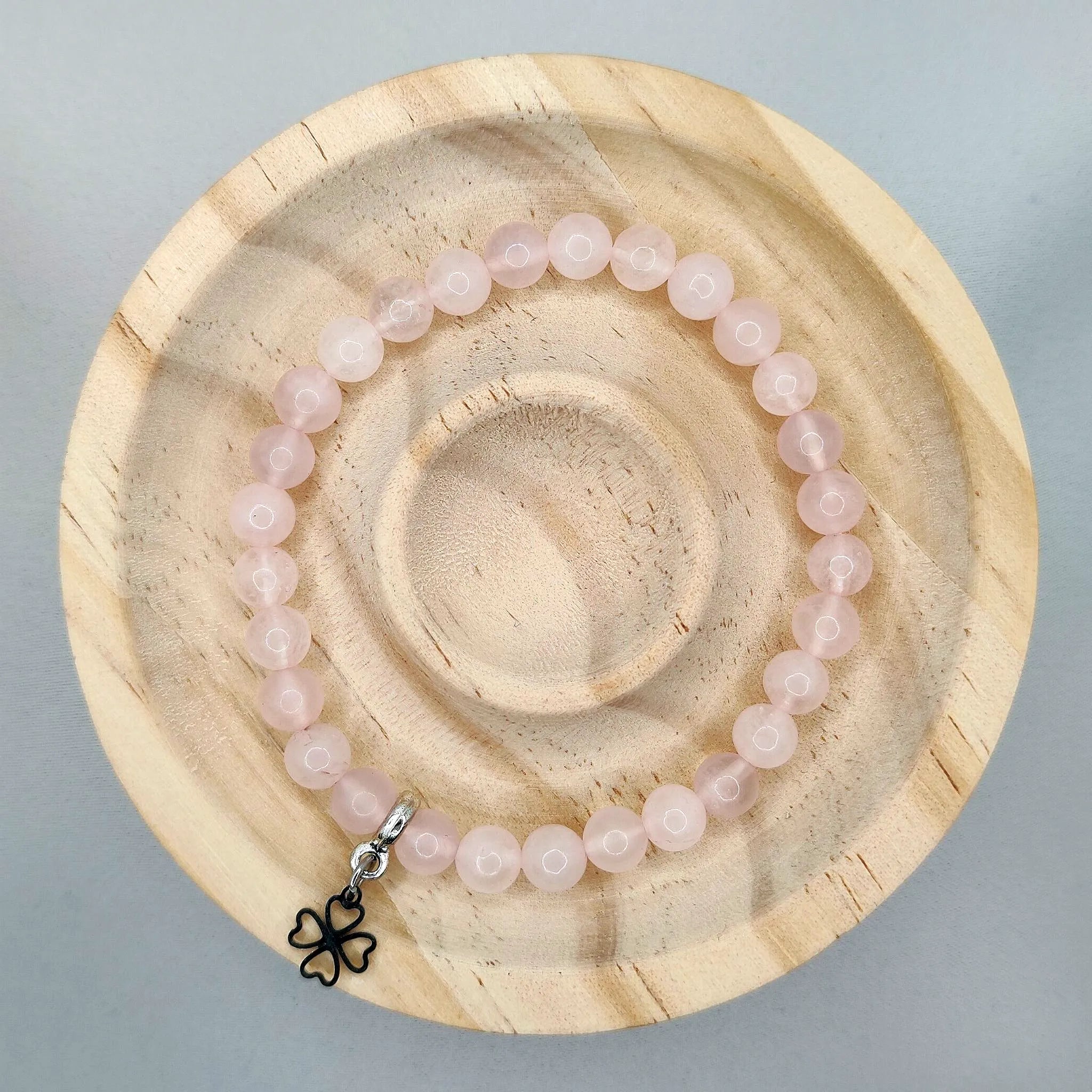 Bransoletka z kwarcu różowego