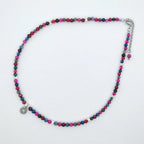 Naszyjnik z różowych i zielonych turmalinów