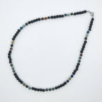 Naszyjnik z lawy wulkanicznej i chryzokoli