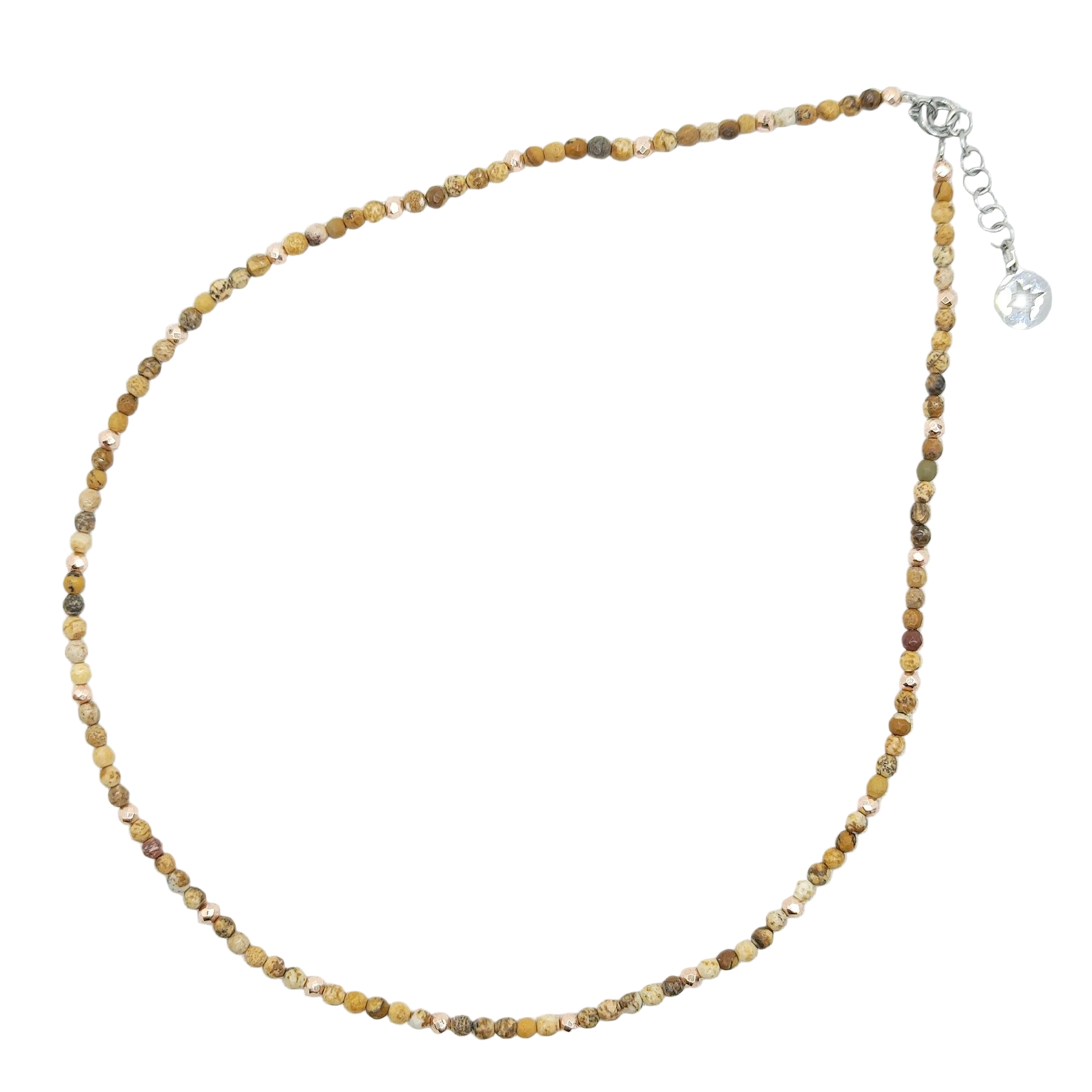 Naszyjnik z jaspisu krajobrazowego