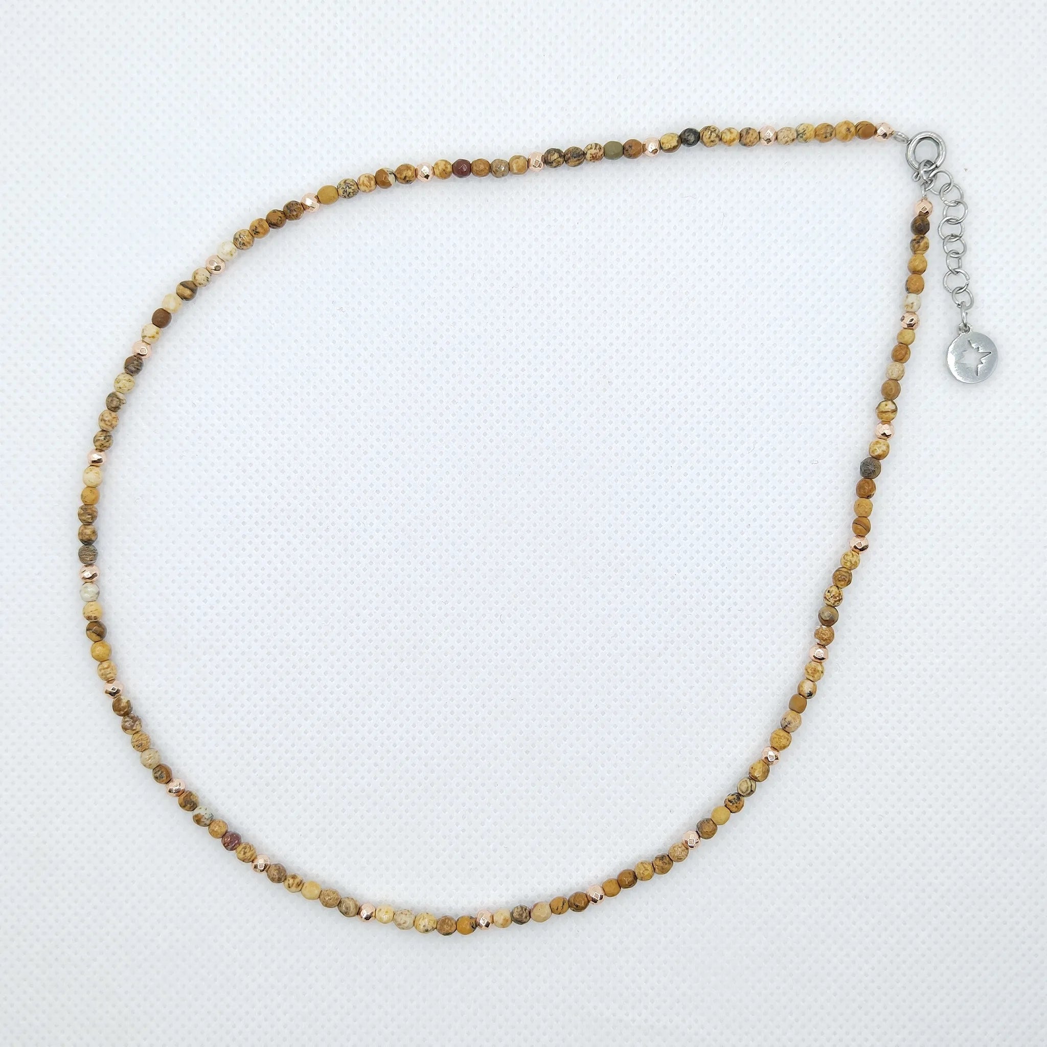 Naszyjnik z jaspisu krajobrazowego