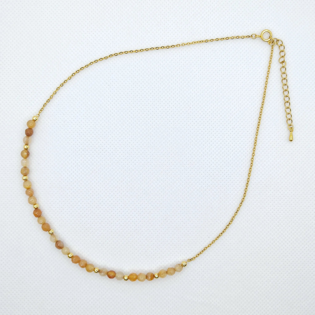 Naszyjnik z wstawką z agatów ognistych