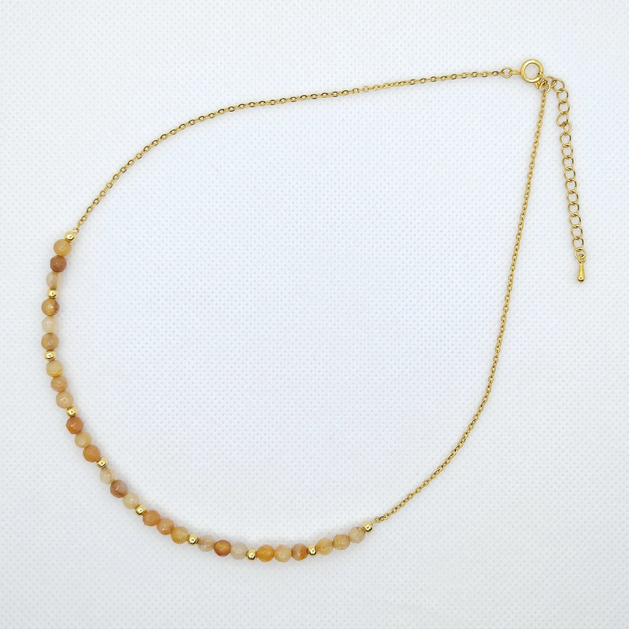 Naszyjnik z wstawką z agatów ognistych