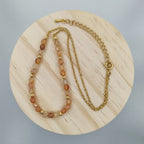 Naszyjnik z wstawką z agatów ognistych