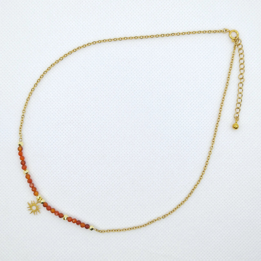 Naszyjnik z wstawką z karneolu