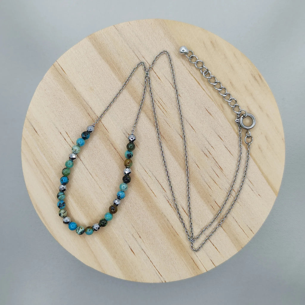 Naszyjnik z wstawką z turkusu afrykańskiego