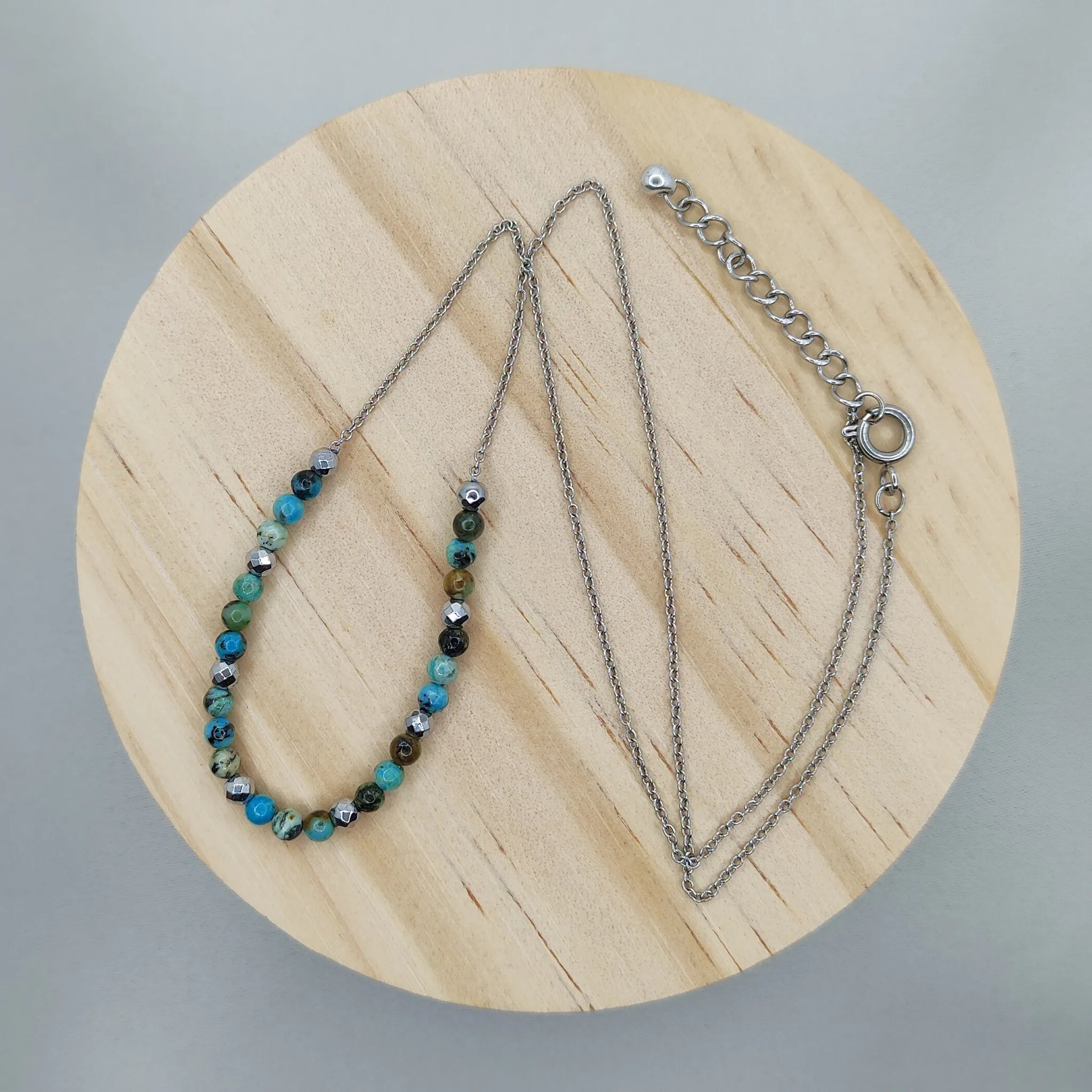 Naszyjnik z wstawką z turkusu afrykańskiego