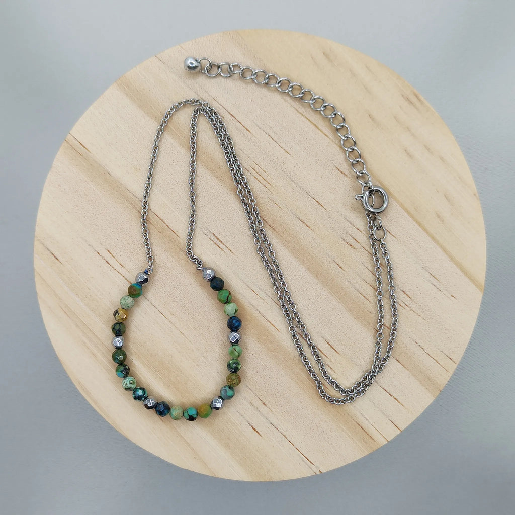 Naszyjnik z wstawką z turkusu afrykańskiego