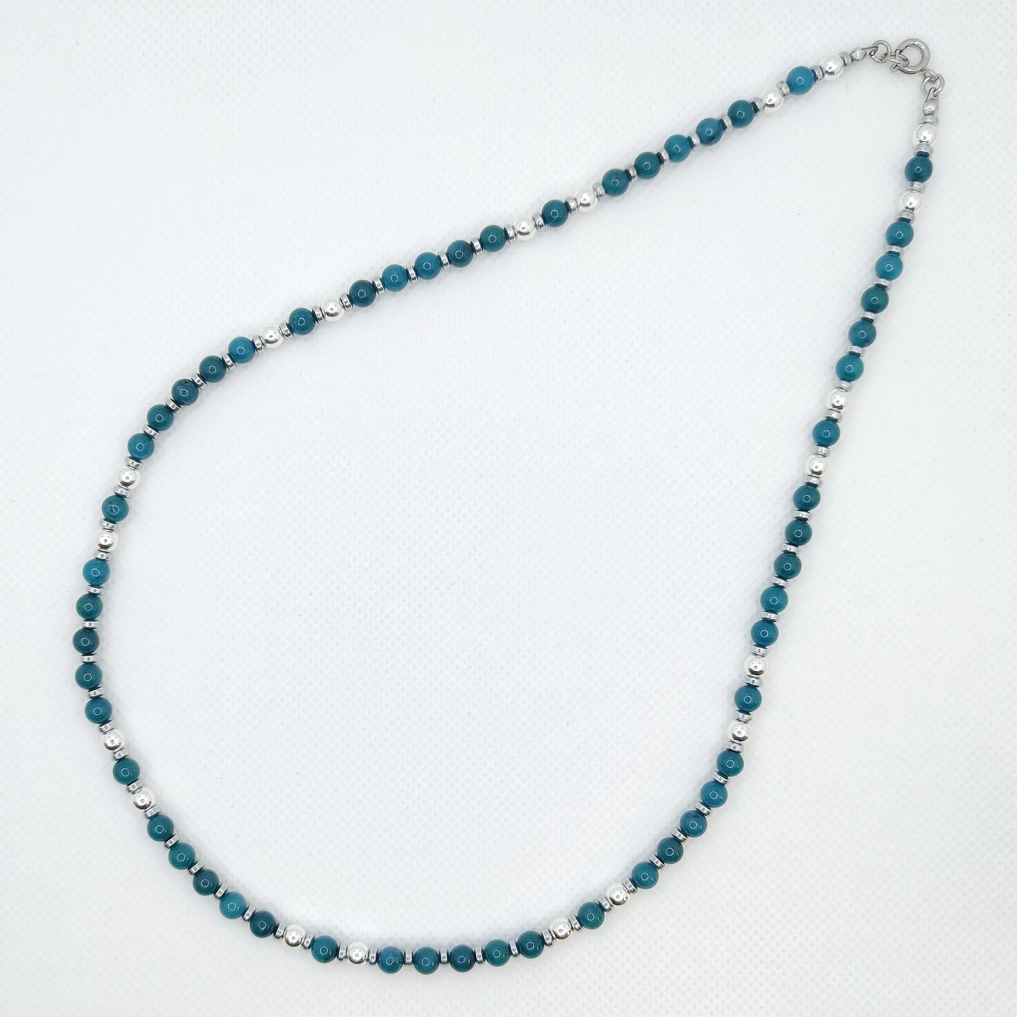 Naszyjnik z apatytu i hematytu