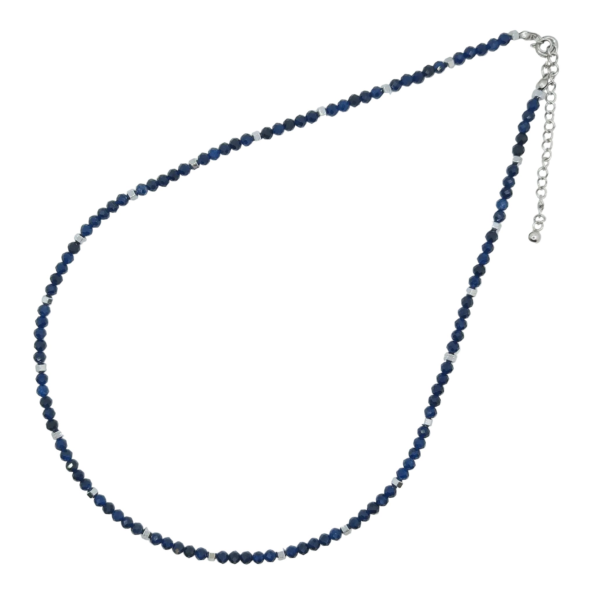 Naszyjnik z szafirów i hematytu