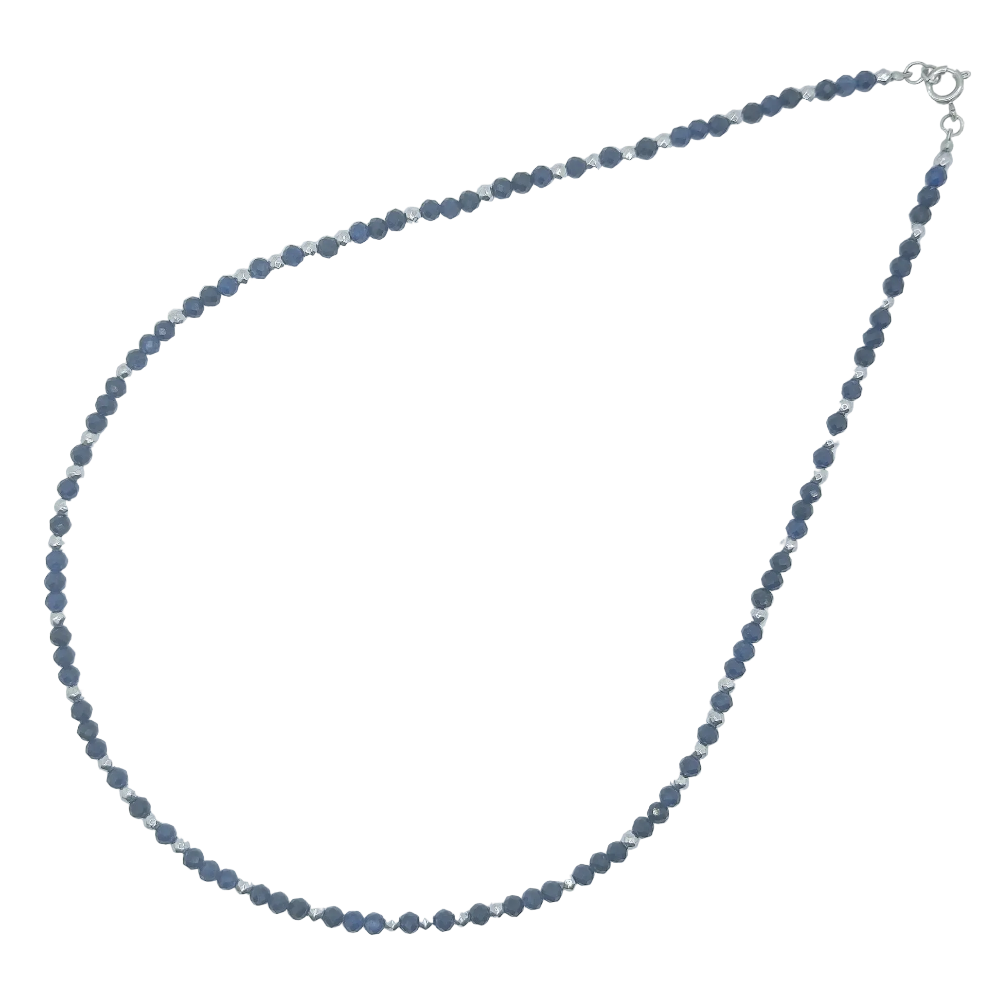 Naszyjnik z szafirów i hematytu